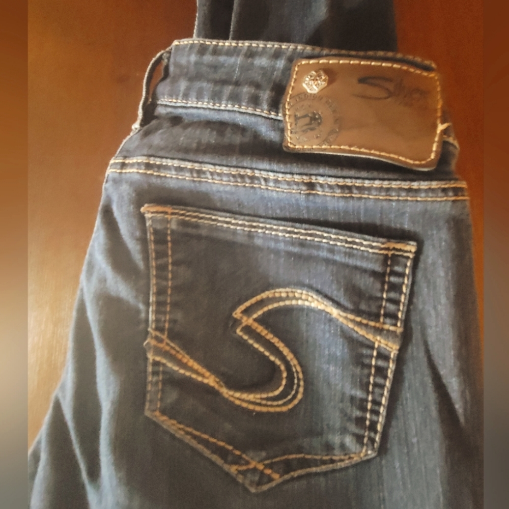 Silver Straight Leg Skinny Jeans Size 28/31L